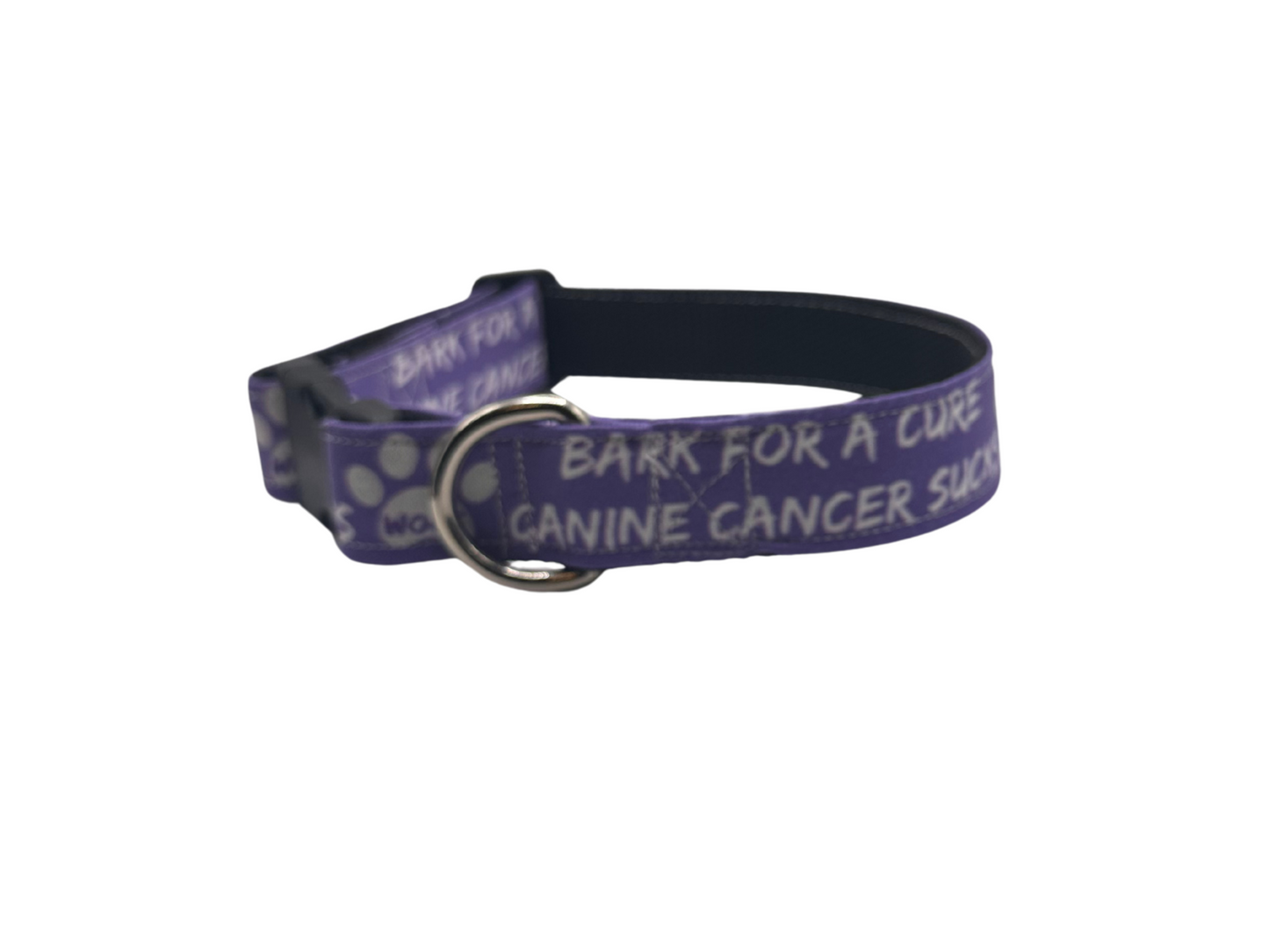 Bark For A Cure Canine Cancer Sucks Adjustable Dog Collar
